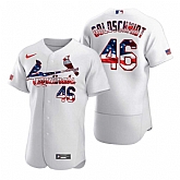 Cardinals 46 Paul Goldschmidt White USA Flag Fashion Nike Cool Base Jersey Dyin,baseball caps,new era cap wholesale,wholesale hats